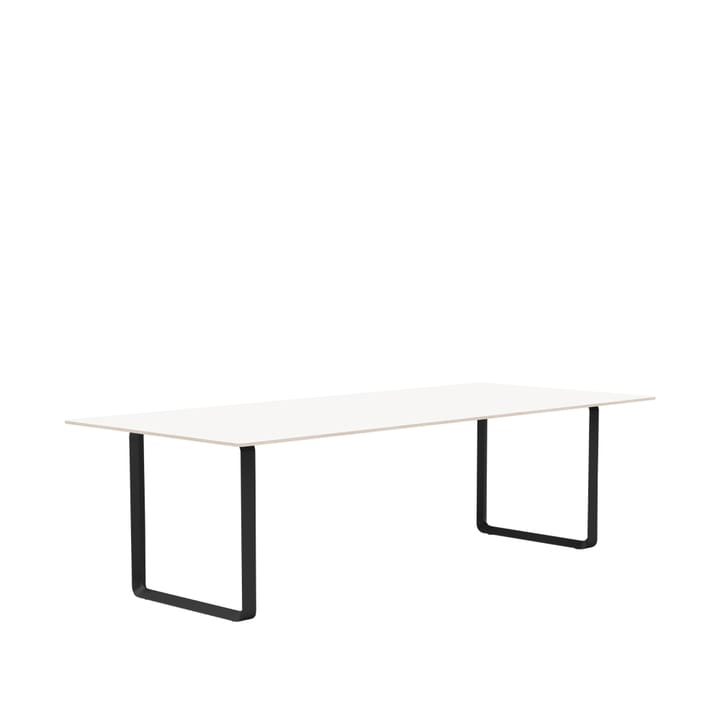 70/70 dining table 255x108 cm - White laminate-Plywood-Black - Muuto