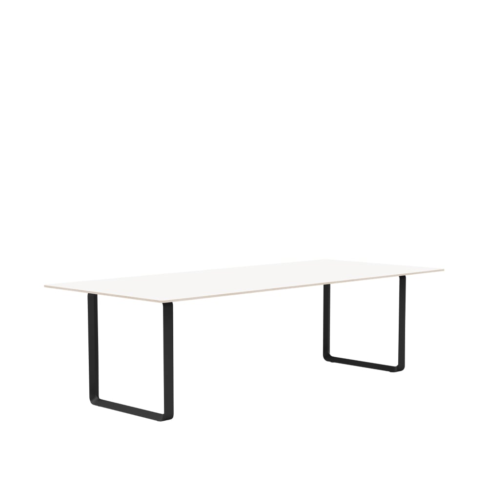 Muuto 70/70 dining table 255x108 cm White laminate-Plywood-Black