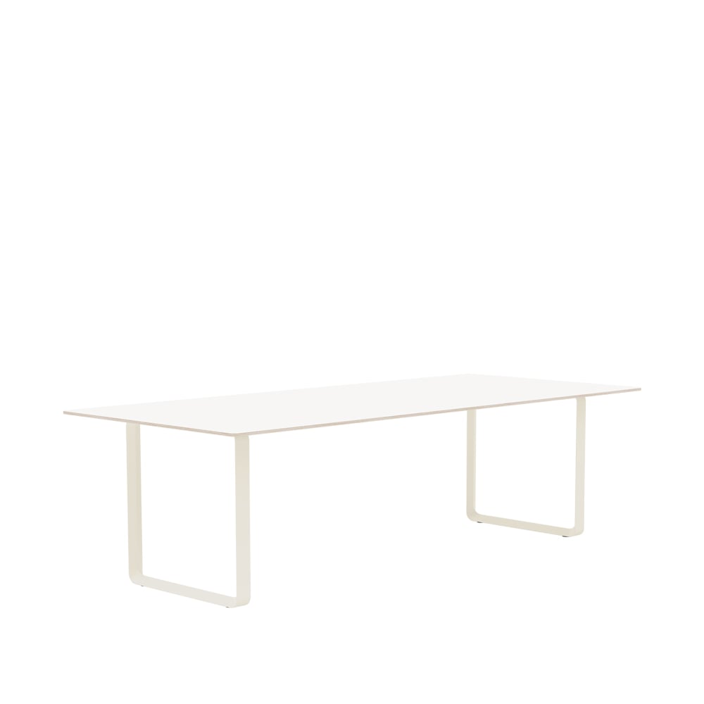 Muuto 70/70 dining table 255x108 cm White laminate-Plywood-Sand