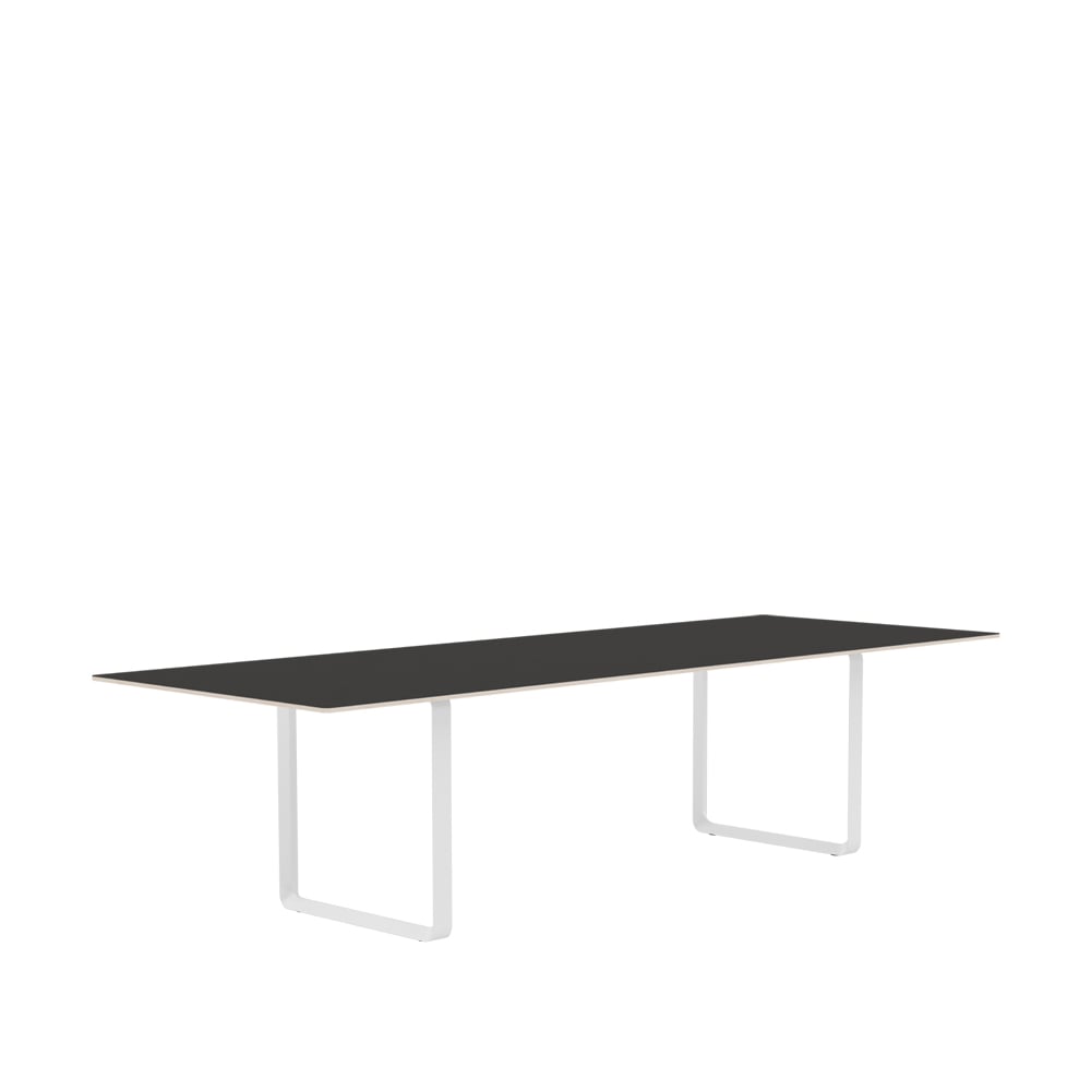 Muuto 70/70 dining table 295x108 cm Black linoleum-Plywood-White