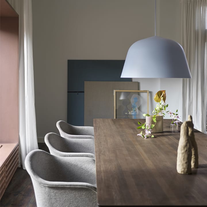 70/70 dining table 295x108 cm, Solid smoked oak-Grey Muuto