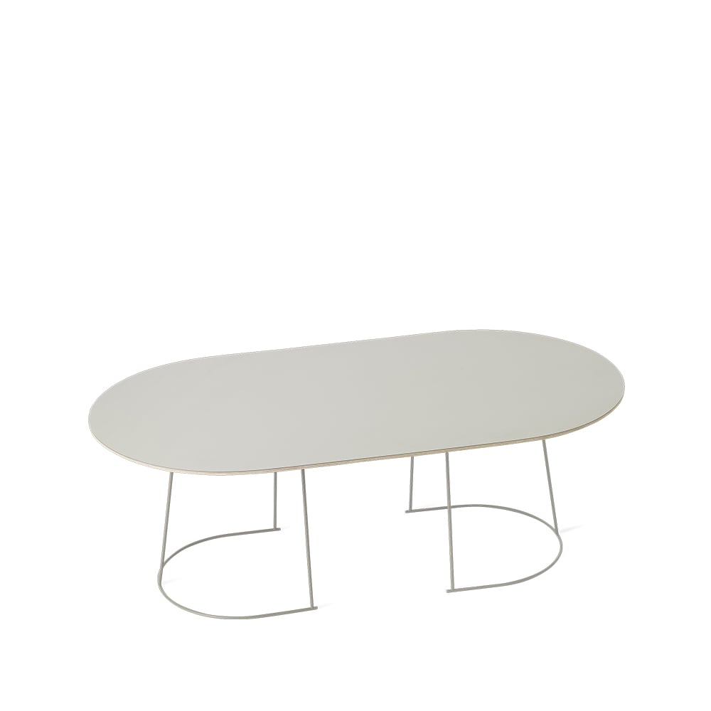 Muuto Airy Coffee table oval Grey, nanolaminate, large