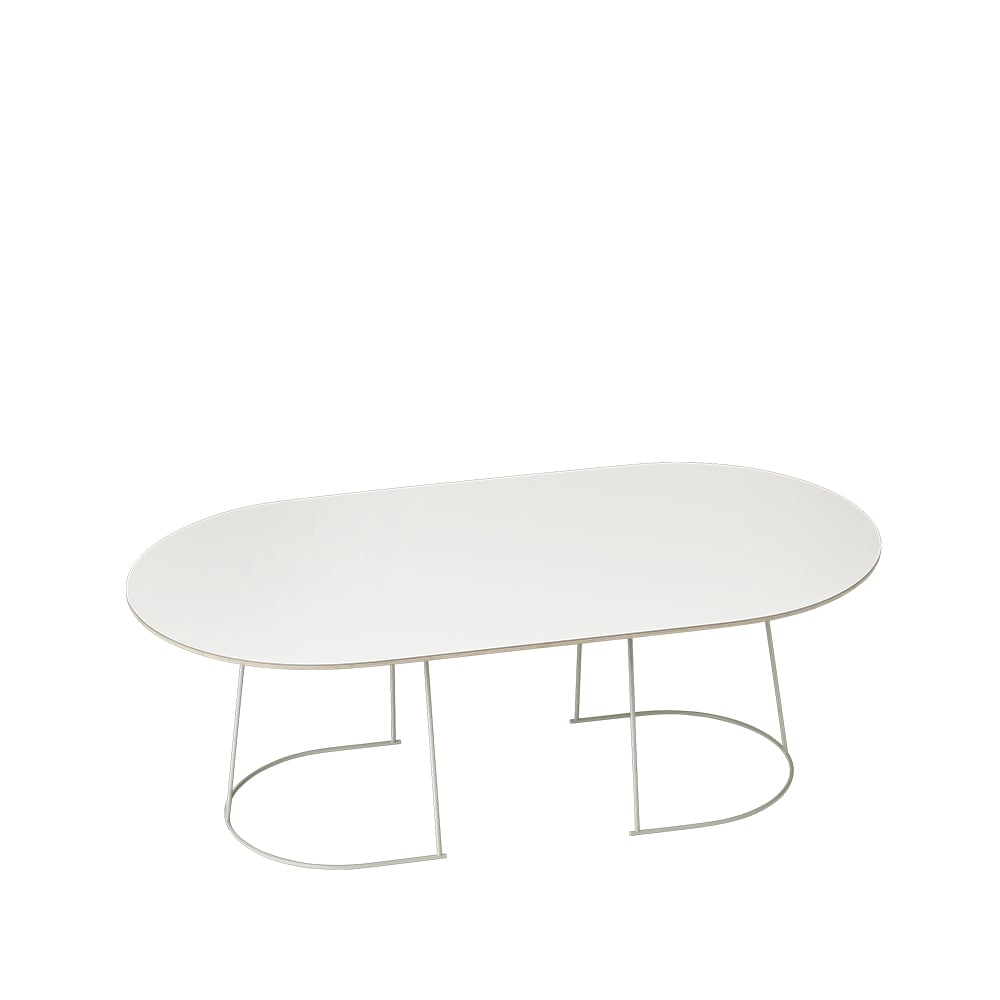 Muuto Airy Coffee table oval Off-white, nanolaminate, large