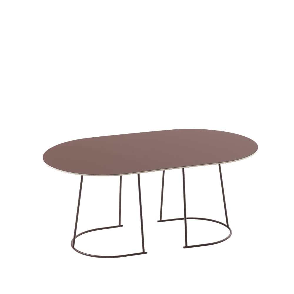 Muuto Airy Coffee table oval Plum, nanolaminate, medium