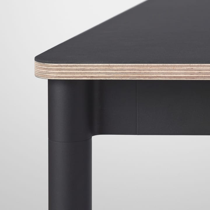 Base dining table, Oak. black stand. plywood edge. 190x85cm Muuto