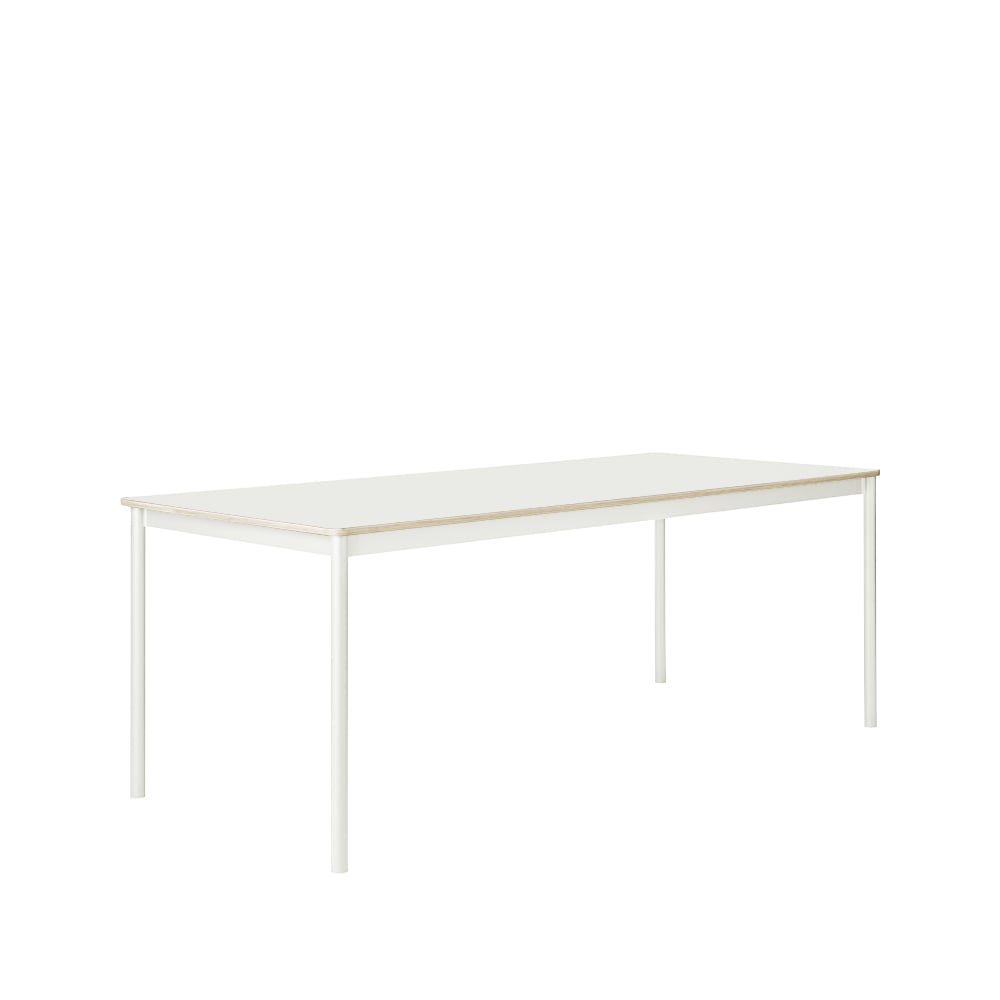 Muuto Base dining table White. plywood edge. 190x85cm