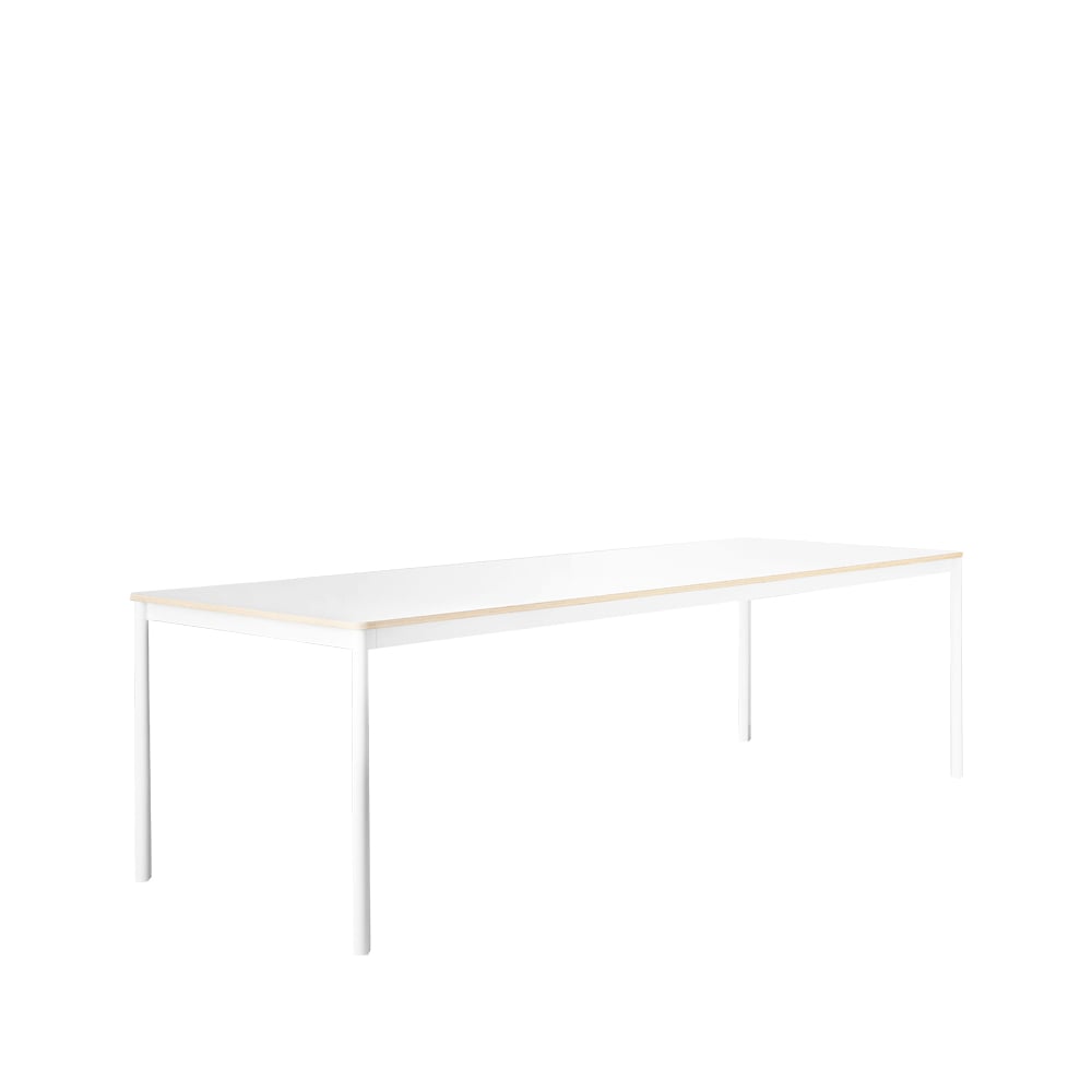 Muuto Base dining table White. plywood edge. 250x90 cm