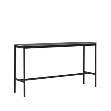 Base high bar table - Black linoleum, black legs, plywood edge, b50 l190 h105 - Muuto