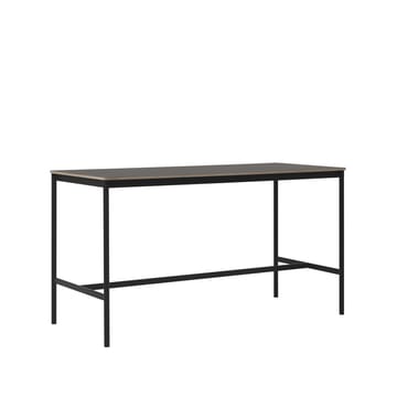 Base high bar table - Black linoleum, black legs, plywood edge, b85 l190 h105 - Muuto