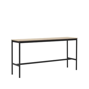 Base high bar table - Oak, black legs, plywood edge, b50 l190 h95 - Muuto