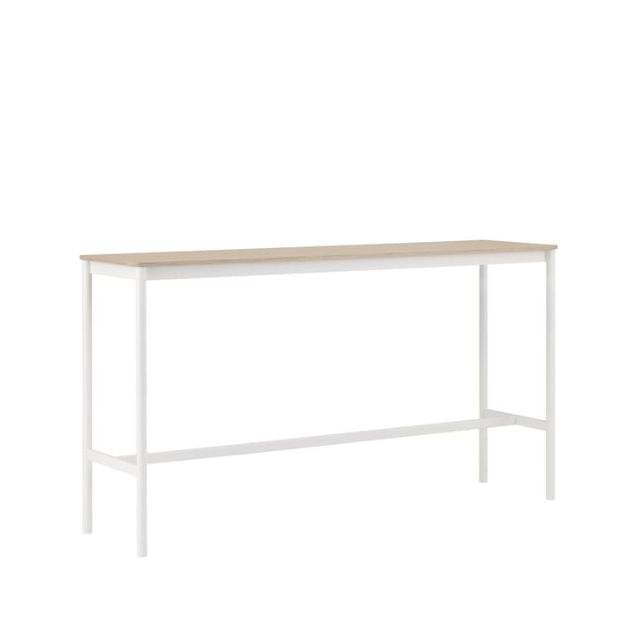 Base high bar table, Oak, white legs, plywood edge, b50 l190 h105 Muuto