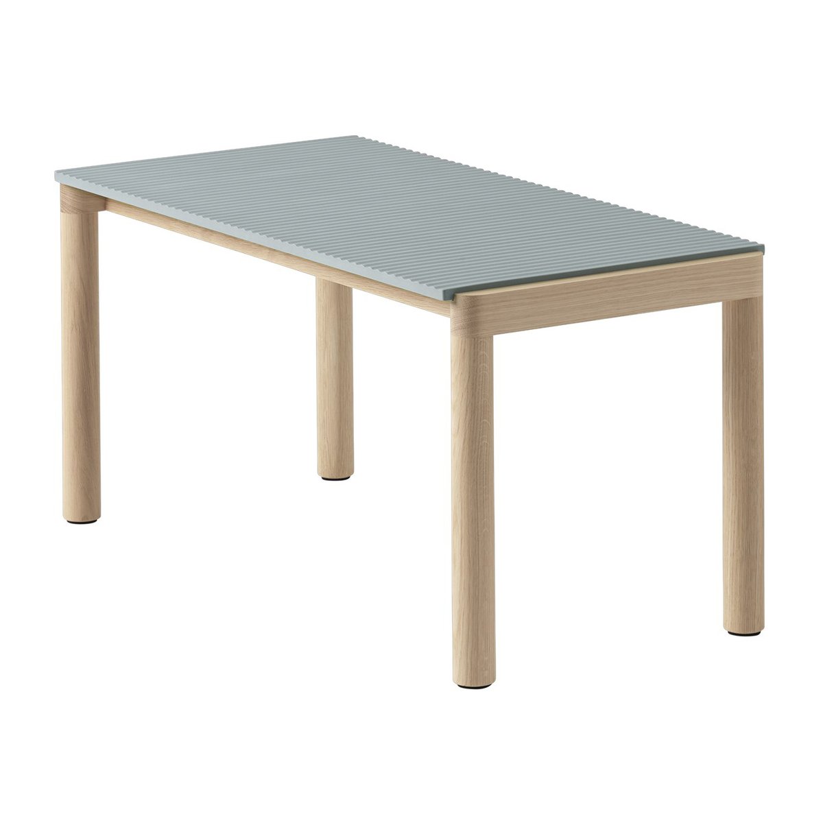 Muuto Couple 1 Wavy coffee table 40x84x40 cm Pale blue-oak