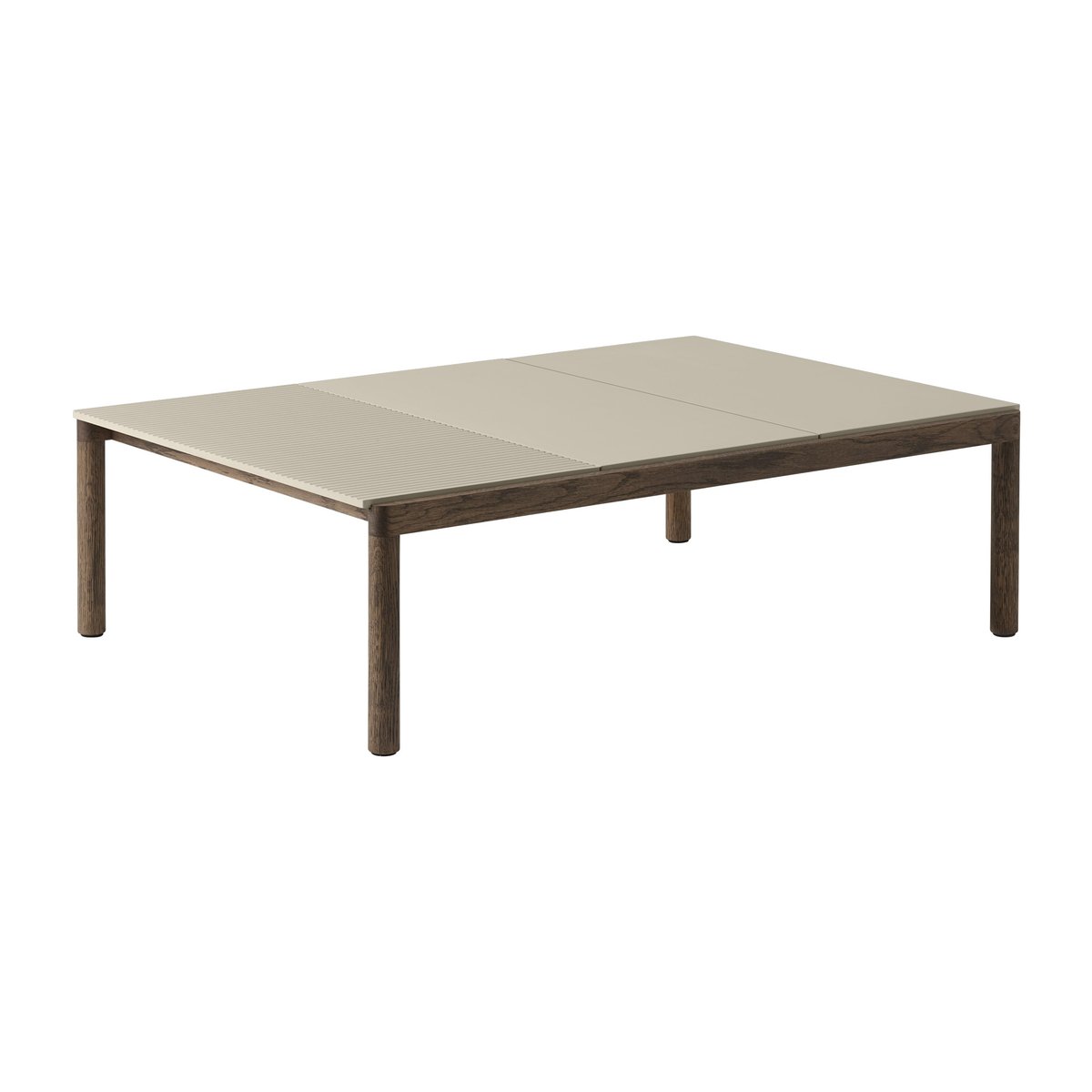 Muuto Couple 2 Plain-1 Wavy coffee table 120x84x35 cm Sand-dark oiled oak