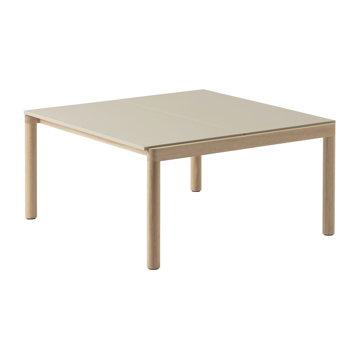 Muuto Couple 2 Plain coffee table 80x84x40 cm Sand-oak