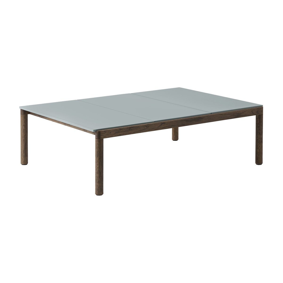 Muuto Couple 3 Plain coffee table 120x84x35 cm Pale blue-dark oiled oak