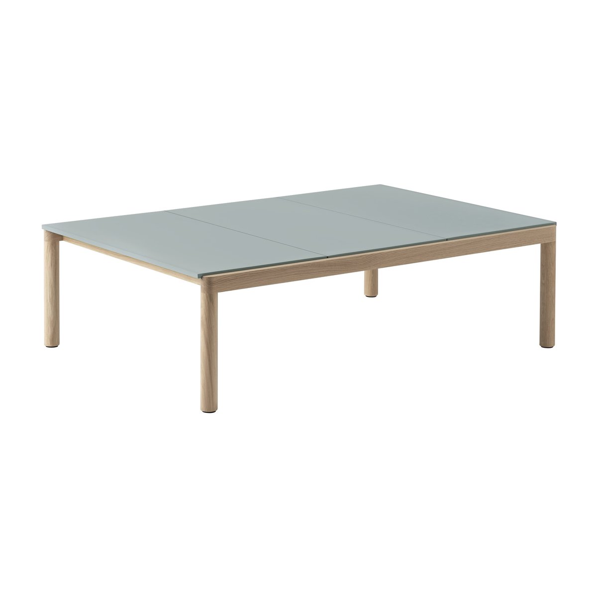 Muuto Couple 3 Plain coffee table 120x84x35 cm Pale blue-oak