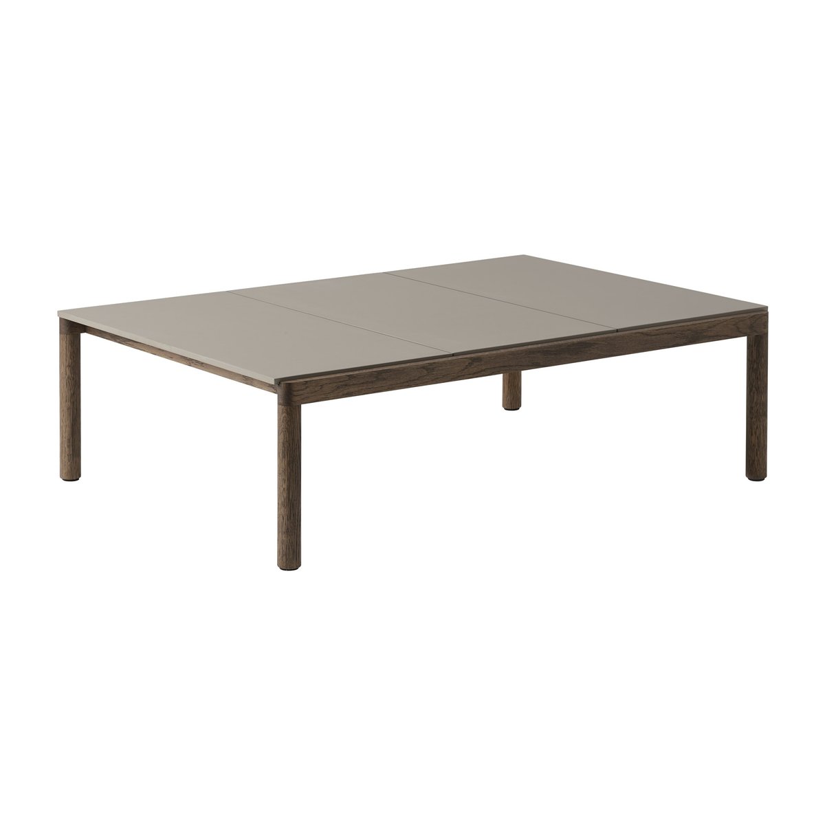 Muuto Couple 3 Plain coffee table 120x84x35 cm Taupe-dark oiled oak