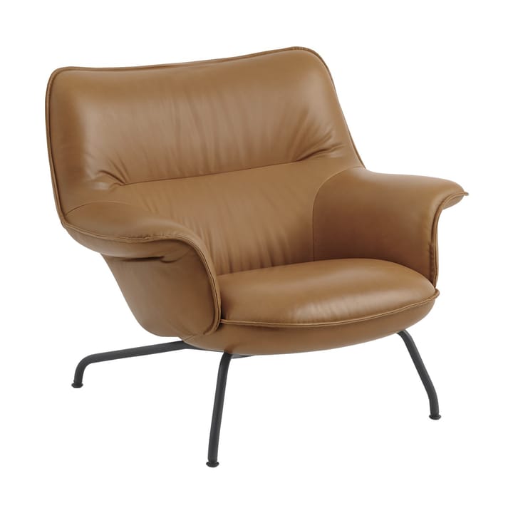 Doze armchair low - Refine leather cognac-black - Muuto