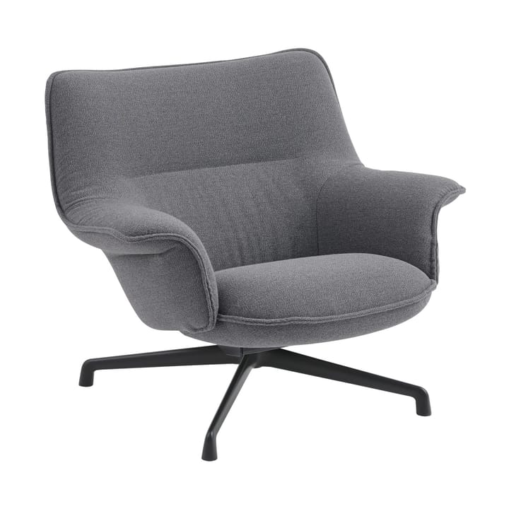 Doze armchair low swivel base - Ocean 80-anthracite black - Muuto