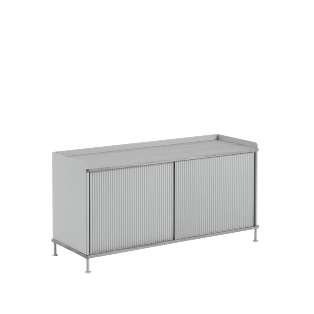 Muuto Enfold Low Side table Grey-metal