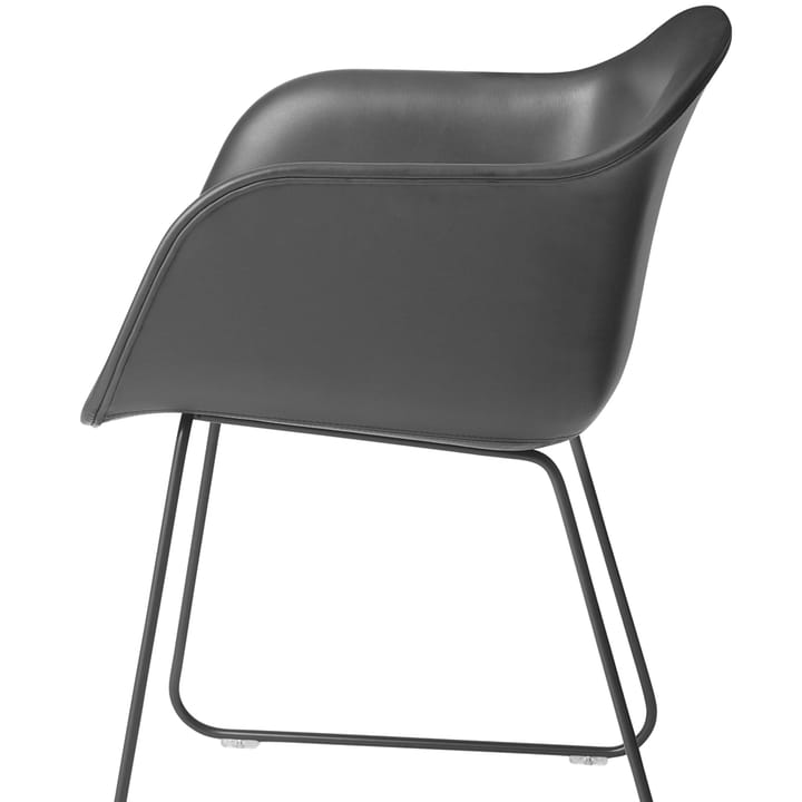 Fiber armchair sled base, Grey, grey sled base Muuto