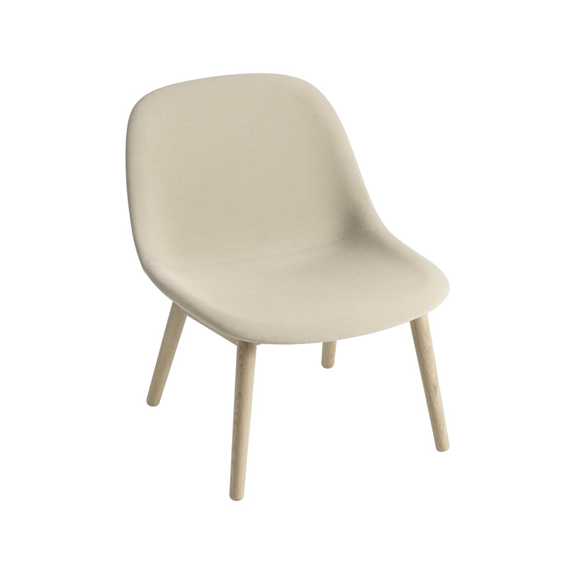 Muuto Fiber Lounge armchair with oak legs Steel cut trio 236