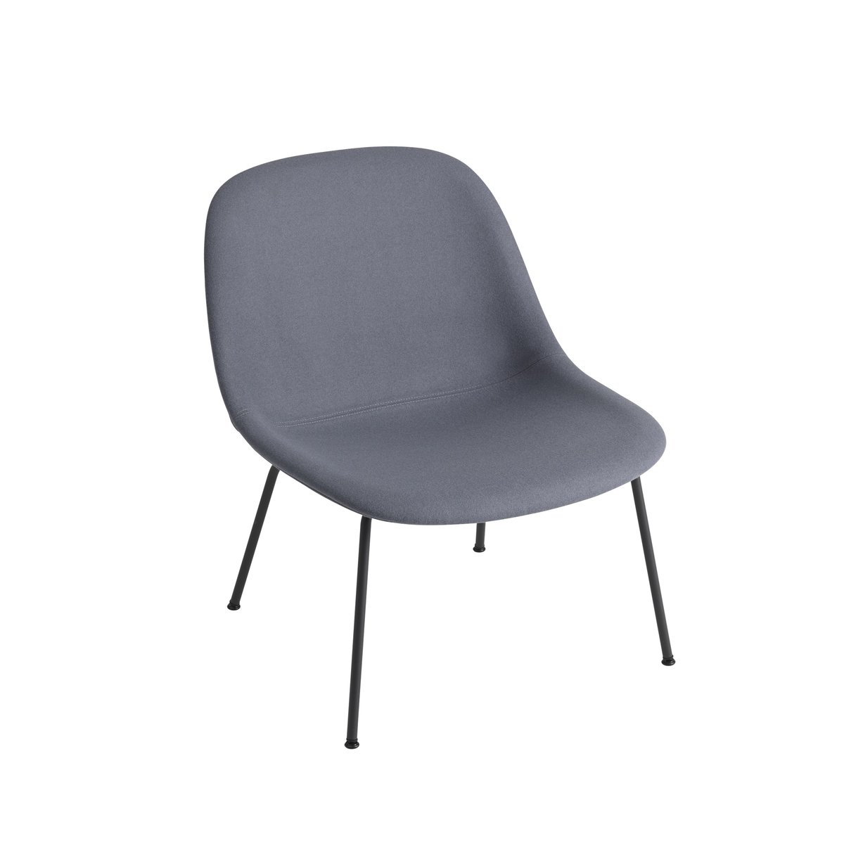 Muuto Fiber Lounge armchair with steel legs Divina 154-Black