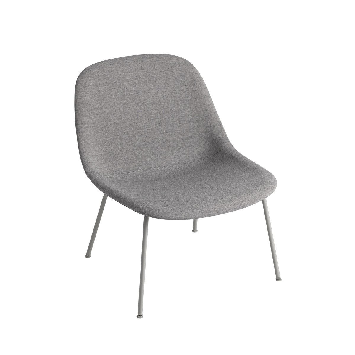 Muuto Fiber Lounge armchair with steel legs Remix 133-Grey