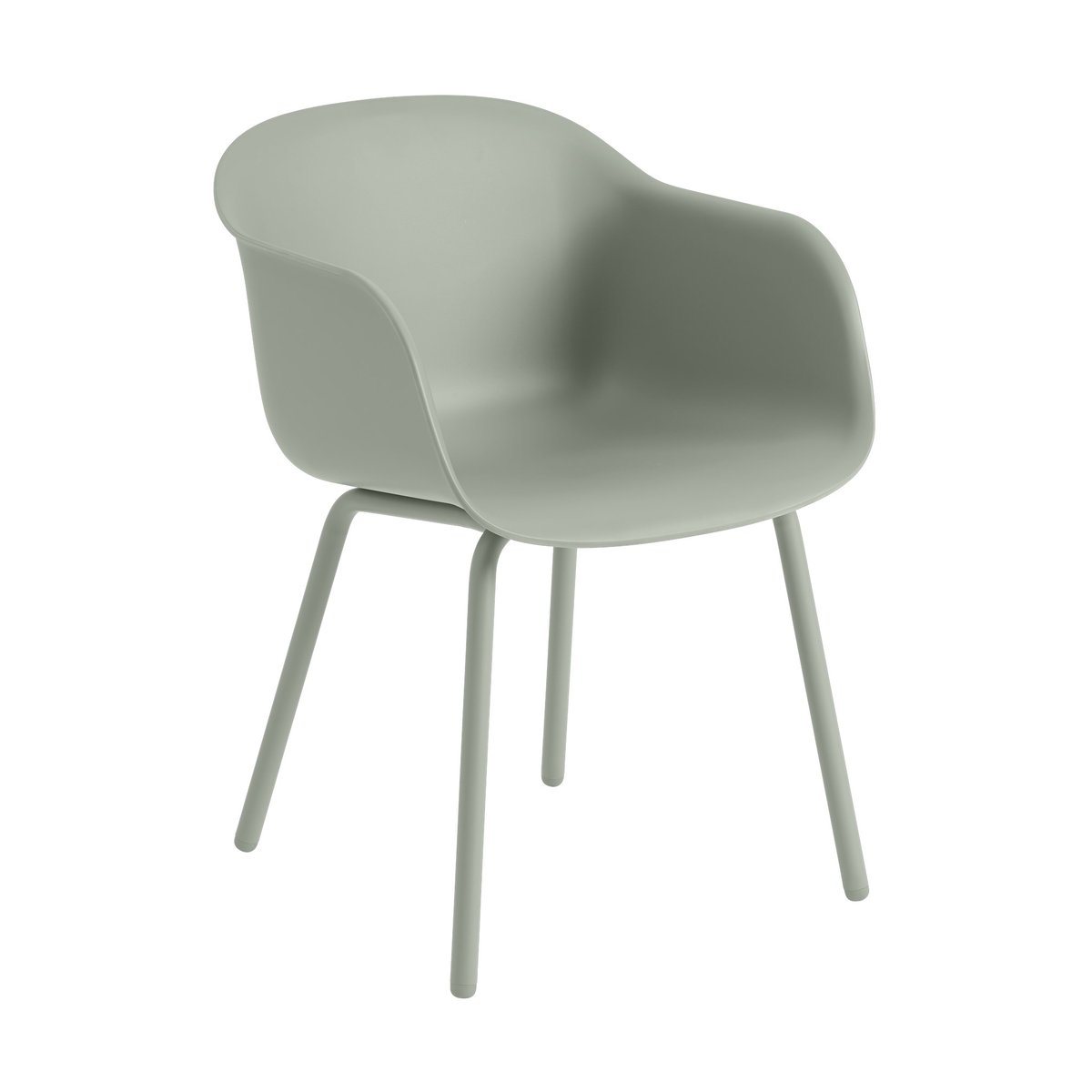 Muuto Fiber Outdoor armchair with steel legs Dusty green