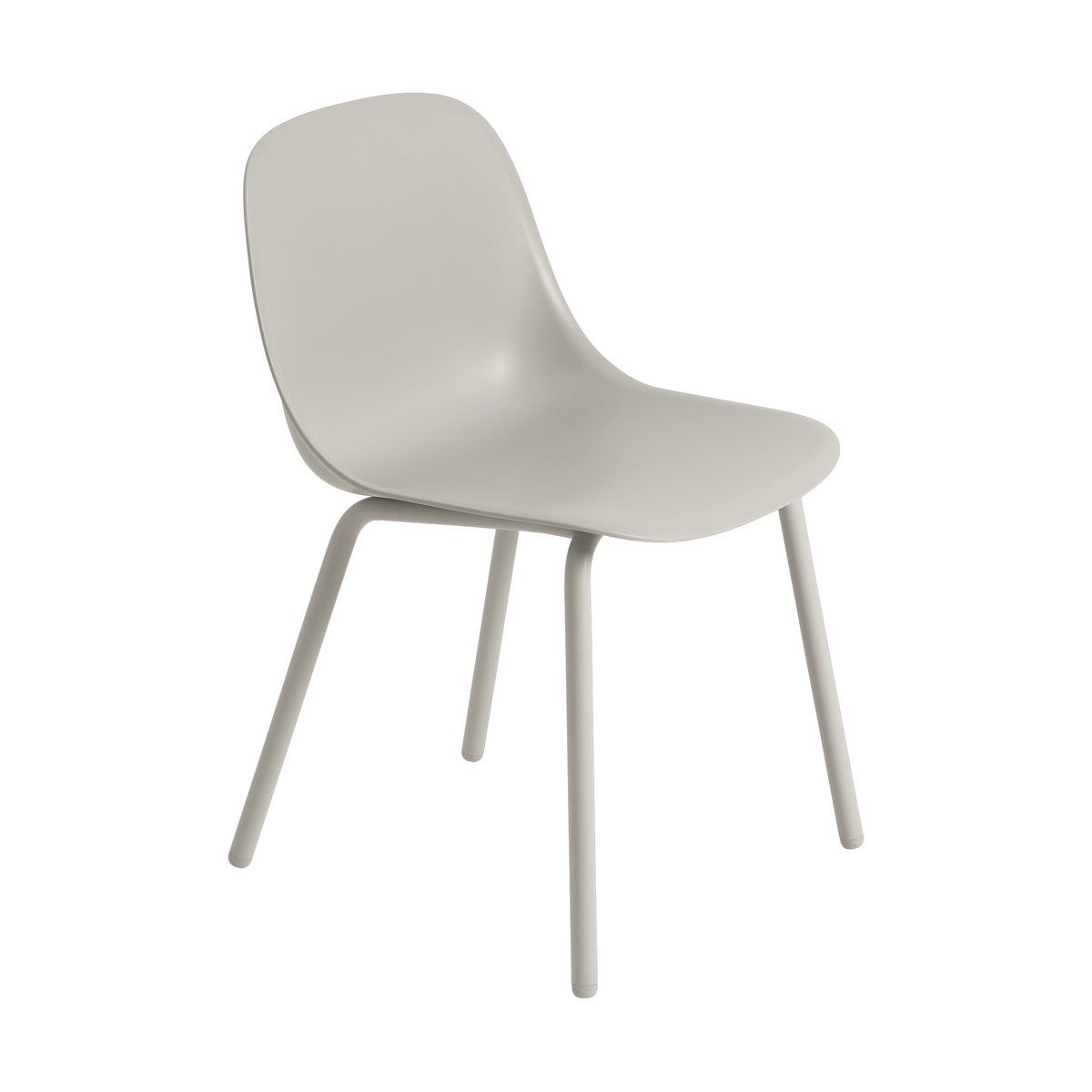 Muuto Fiber Outdoor side chair with steel legs Grey