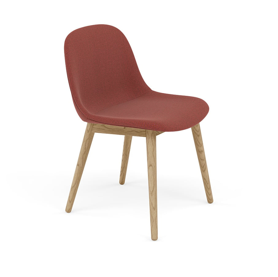 Muuto Fiber Side Chair with wooden legs Re-wool 558-oak