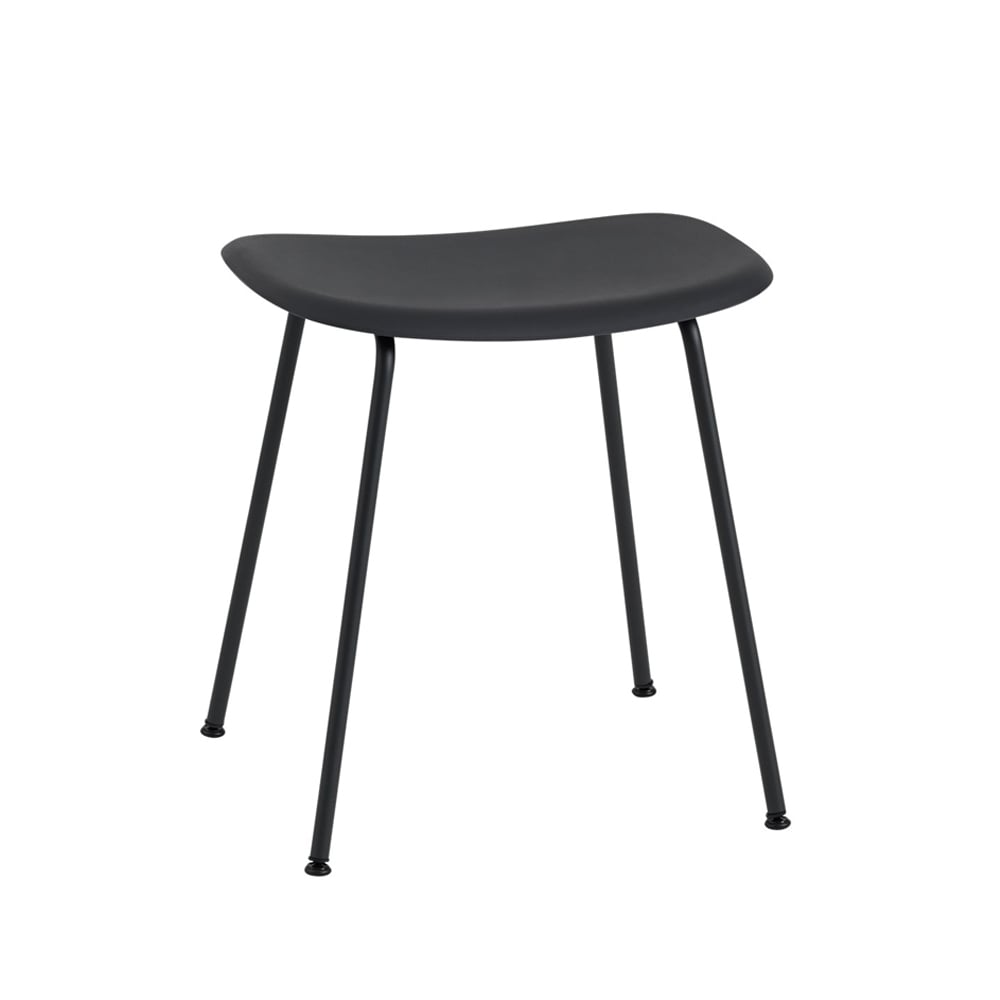 Muuto Fiber stool Black, black steel stand