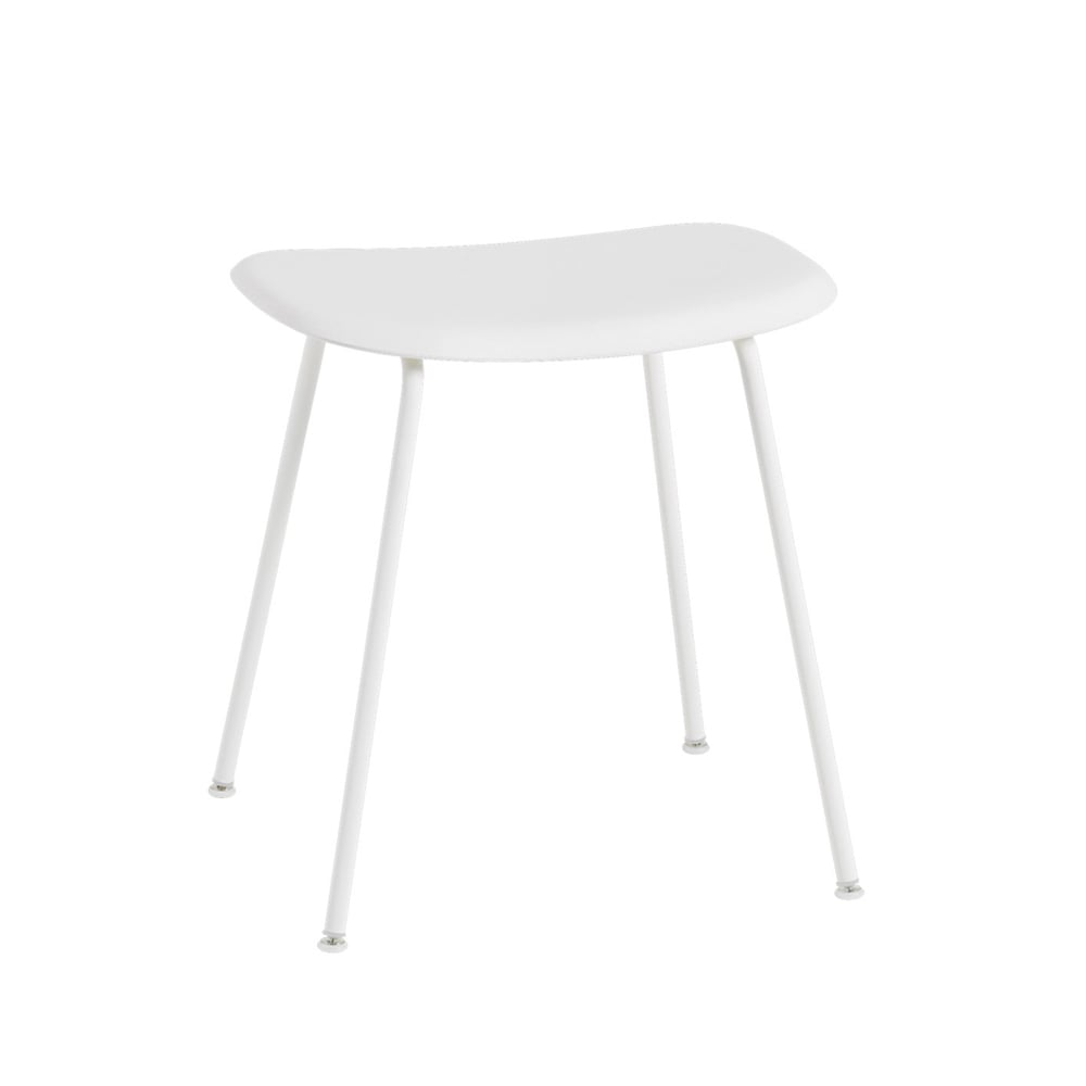 Muuto Fiber stool White, white steel stand