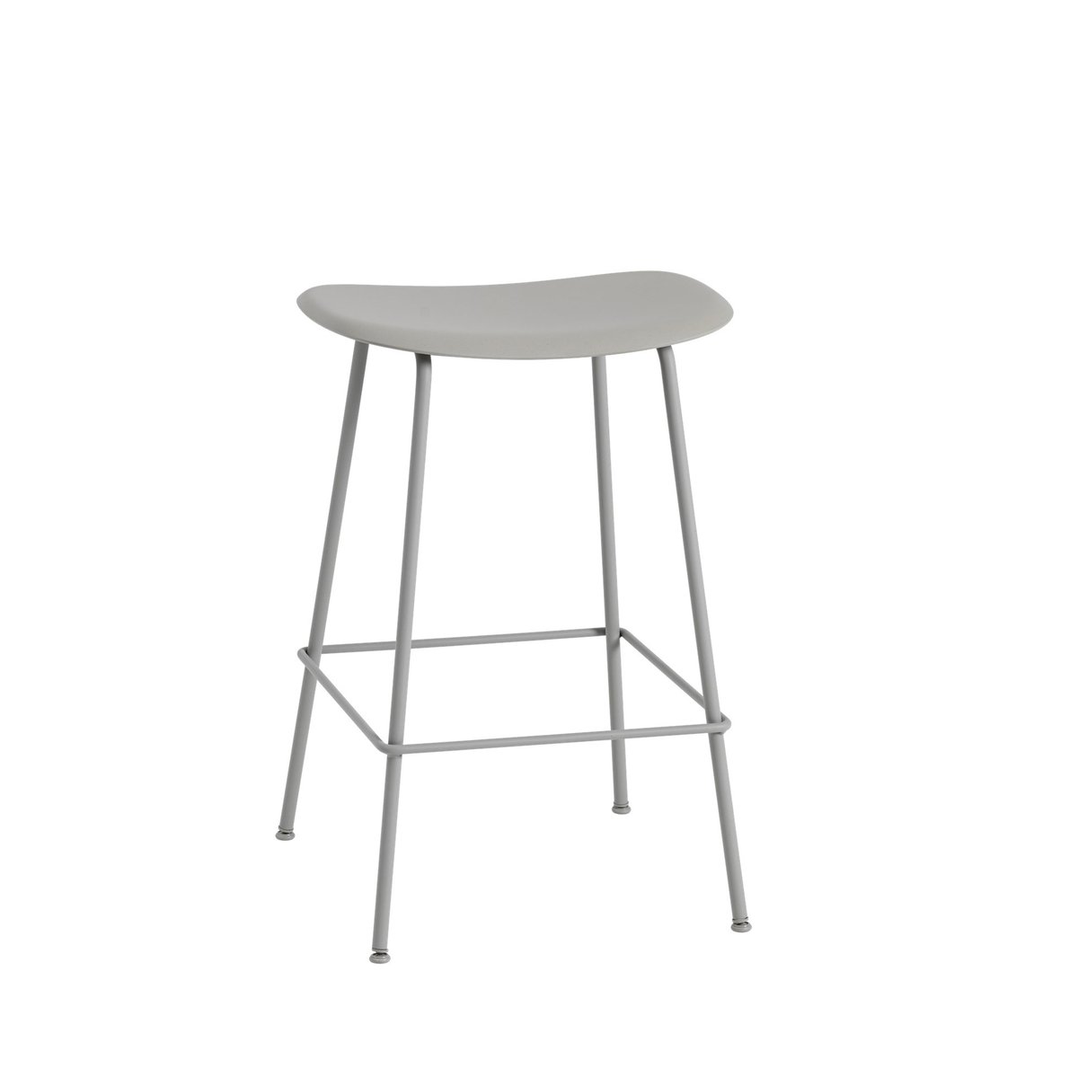 Muuto Fiber Tube bar chair 65 cm Grey-Grey