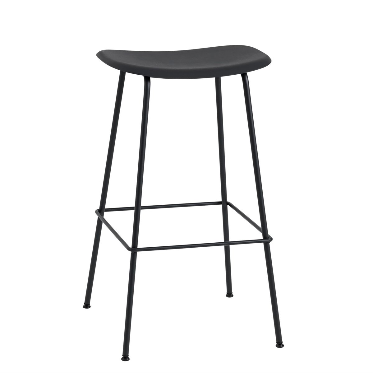 Muuto Fiber Tube Bar Chair 75 Cm Black