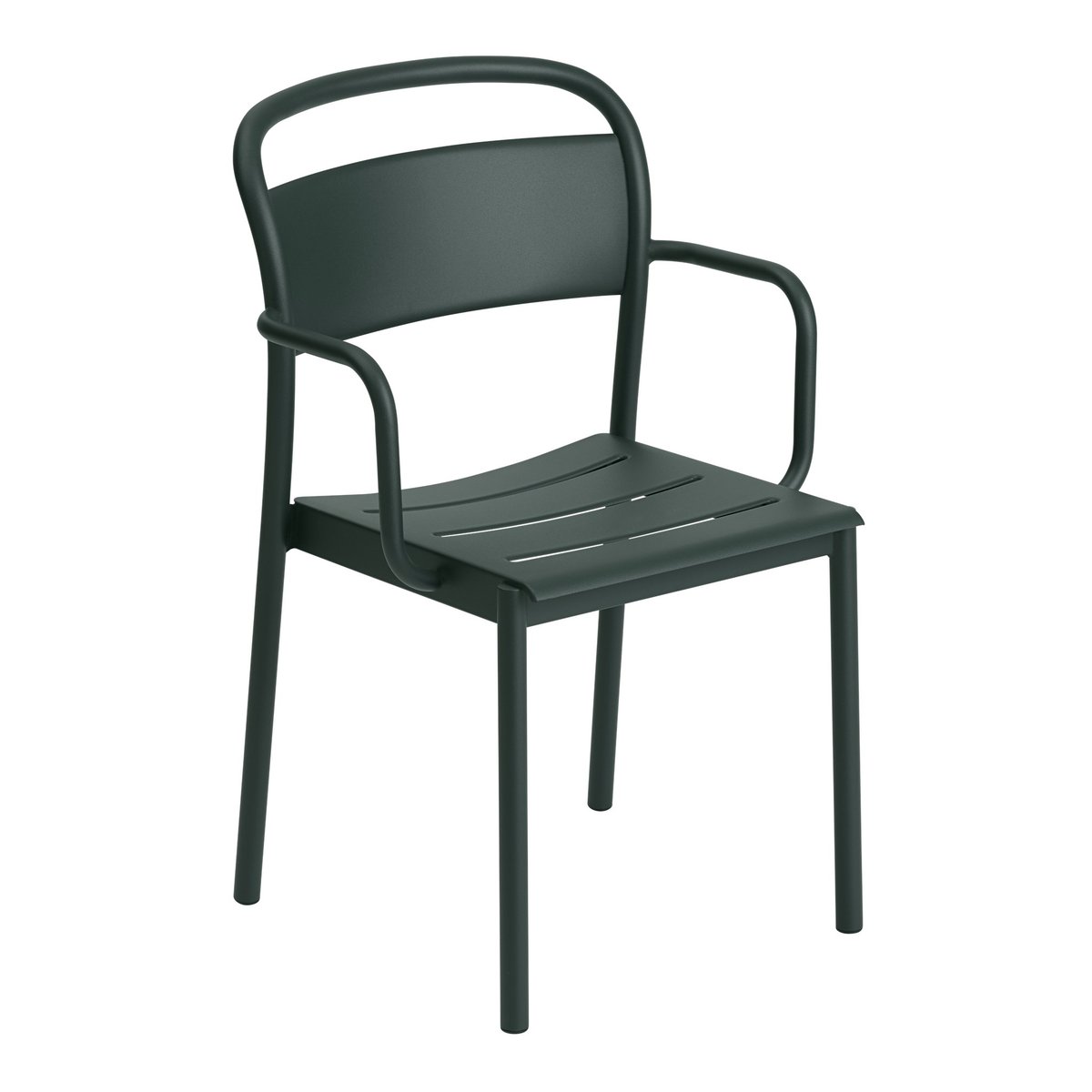 Muuto Linear steel armchair Dark green