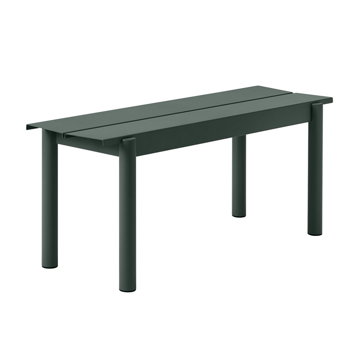 Muuto Linear steel bench 110 cm Dark green