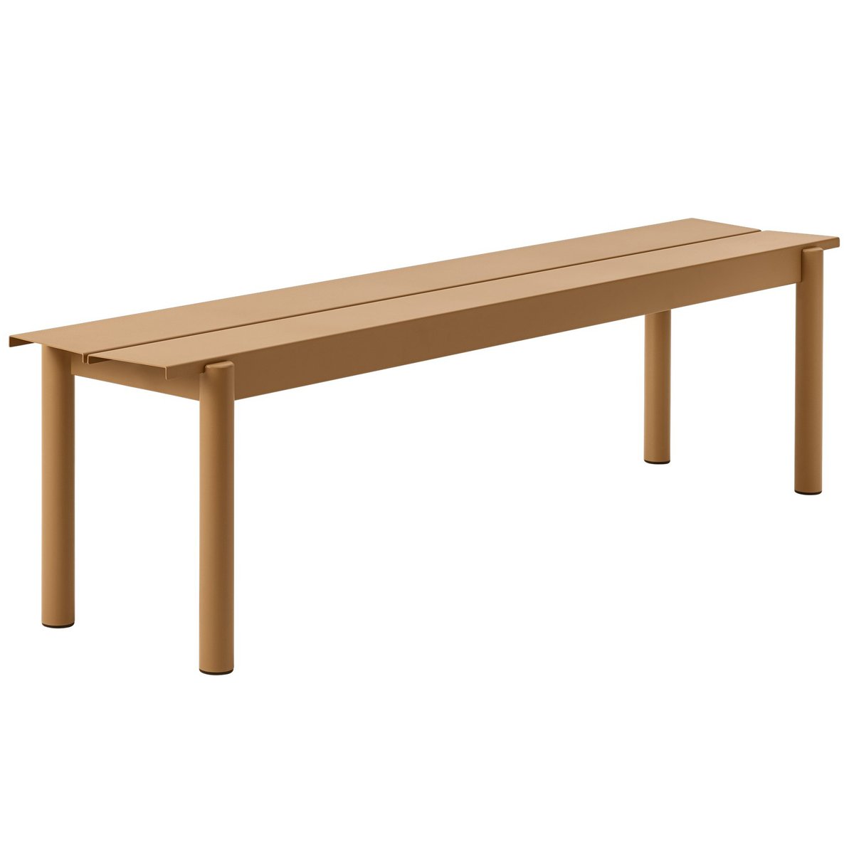 Muuto Linear steel bench 170 cm Burnt orange