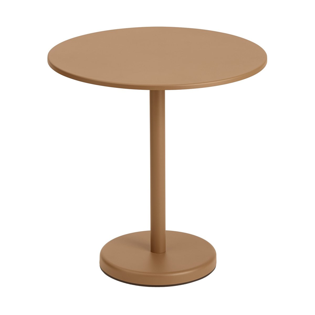 Muuto Linear steel café table V2 table Ø70 cm Burnt orange