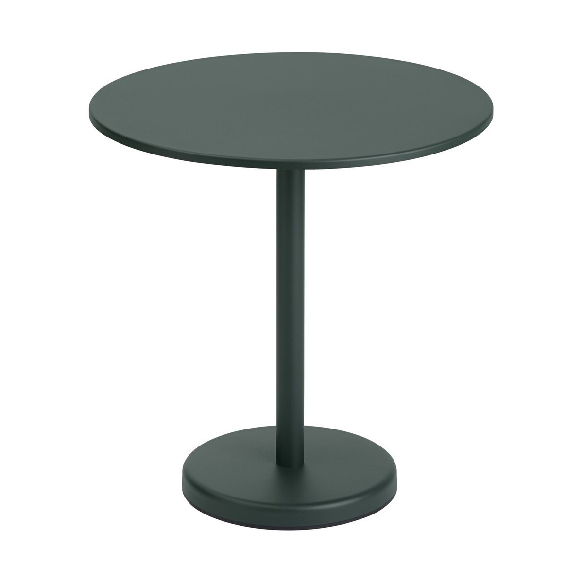 Muuto Linear steel table Ø70 cm Dark green