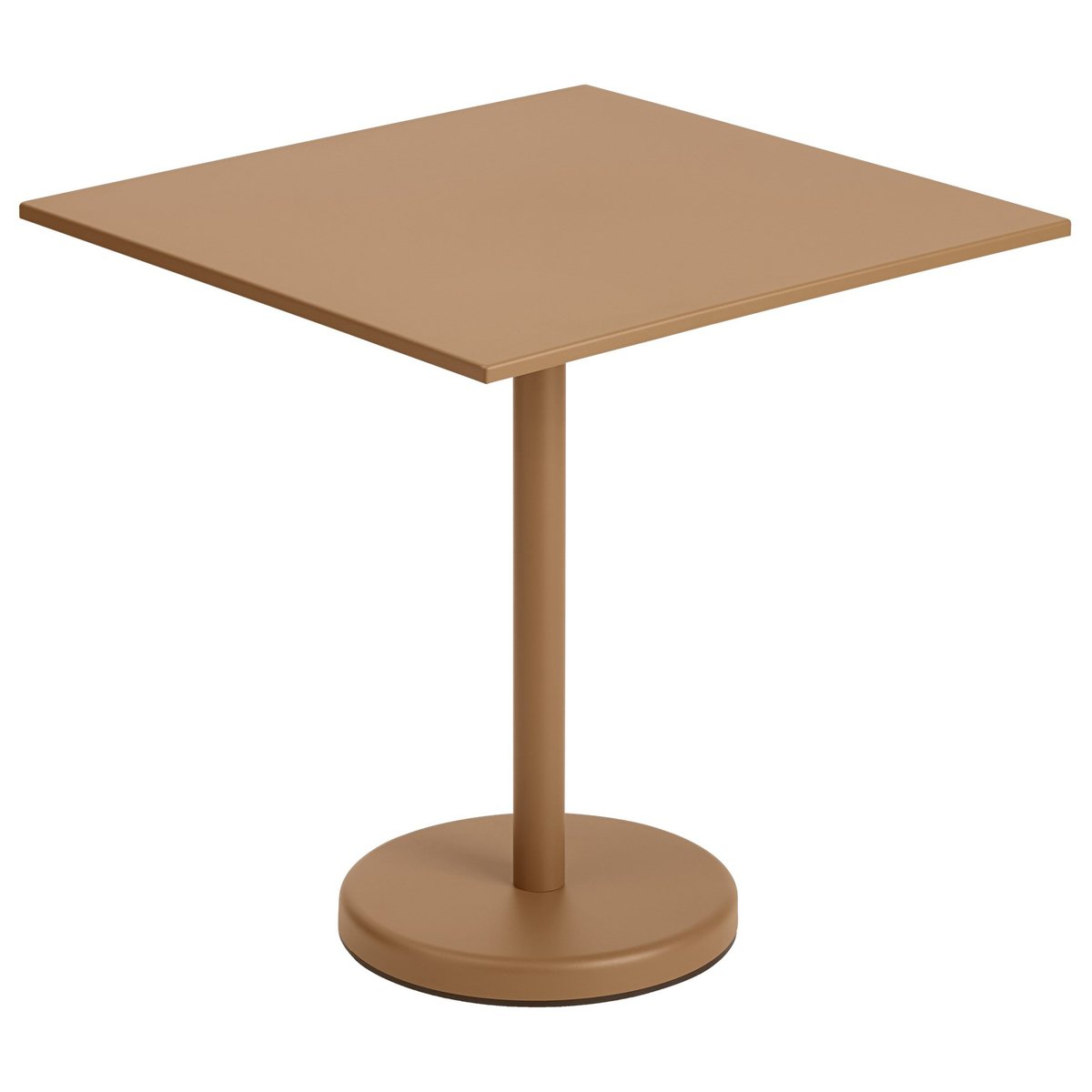 Muuto Linear steel table 70x70 cm Burnt orange