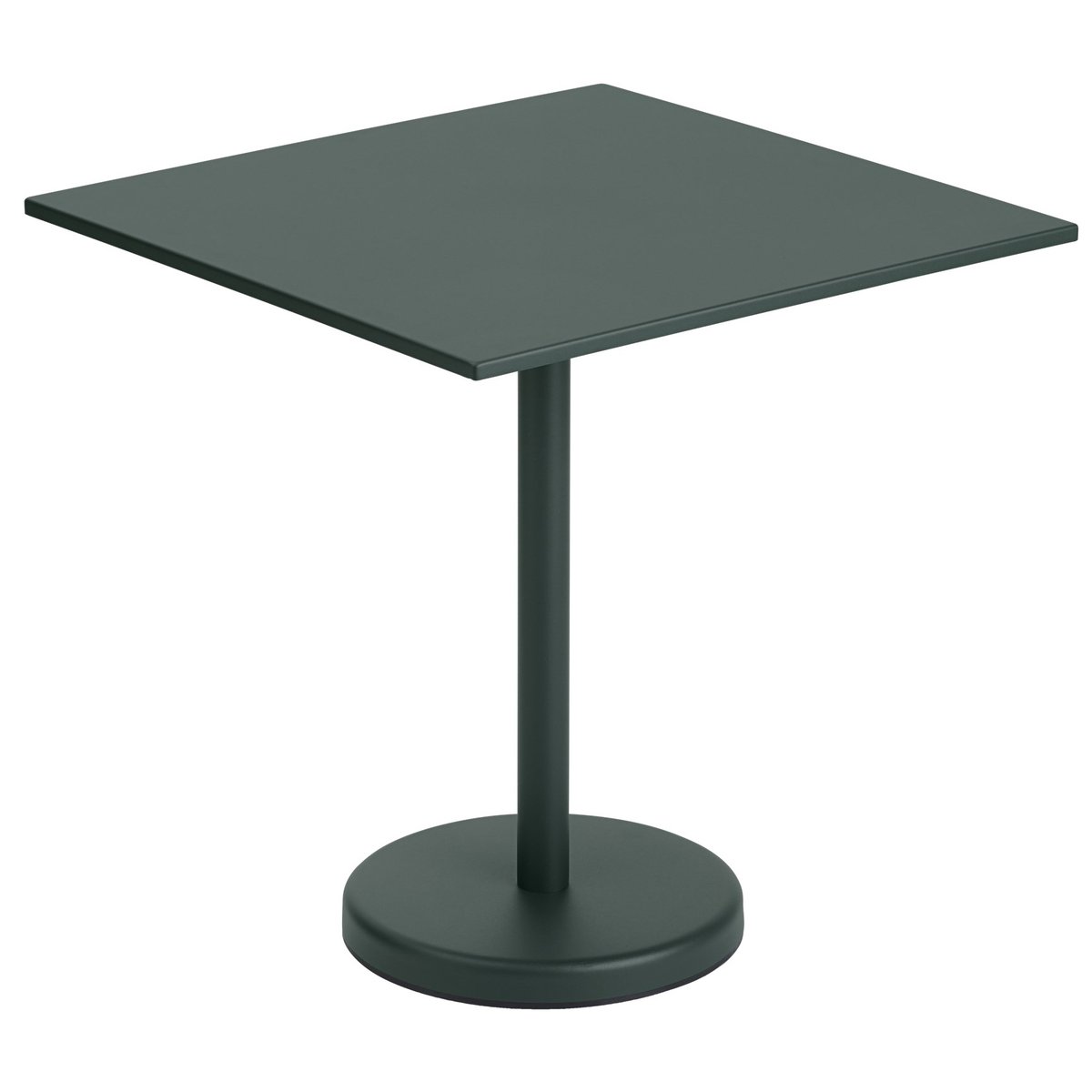 Muuto Linear steel table 70x70 cm Dark green