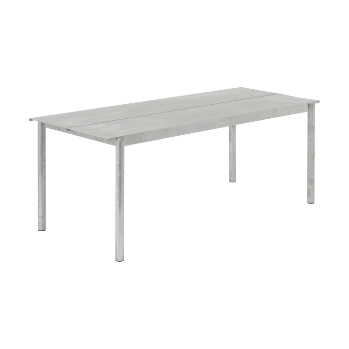 Linear steel table 75x200 cm - Warm galvanized steel - Muuto