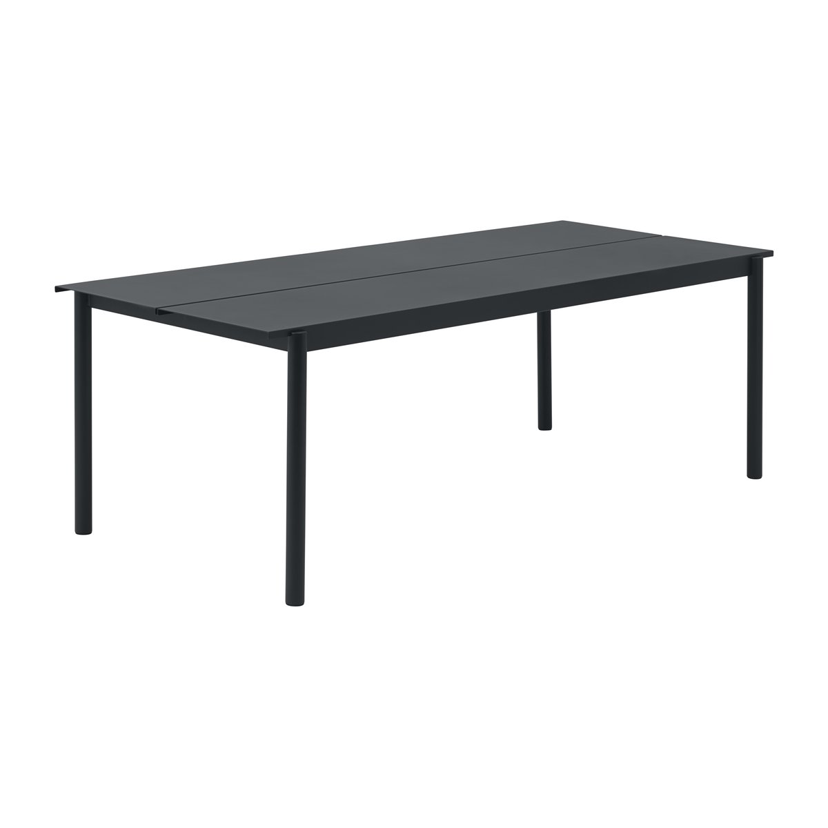 Muuto Linear steel table table 220x90 cm Black (RAL 7021)