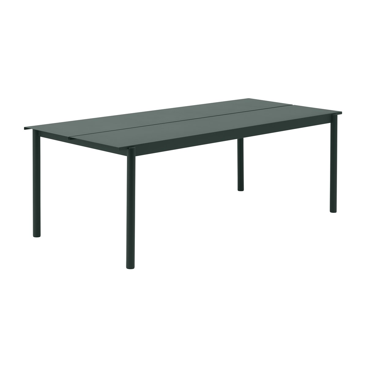 Muuto Linear steel table table 220x90 cm Dark green (RAL 6012)