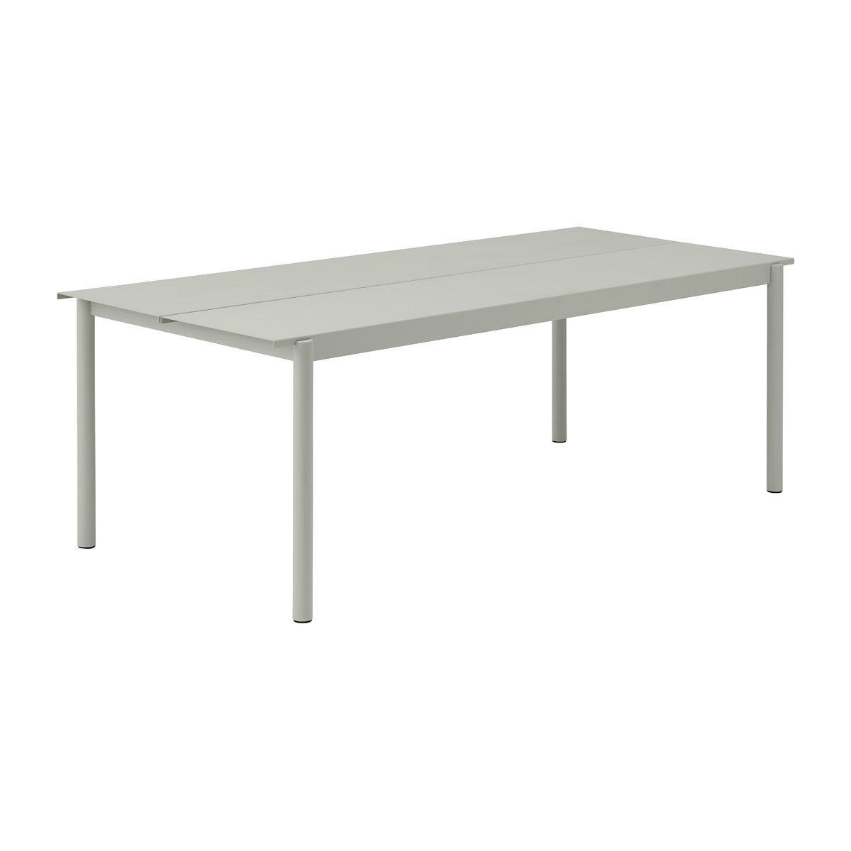 Muuto Linear steel table table 220x90 cm Grey (RAL 7044)