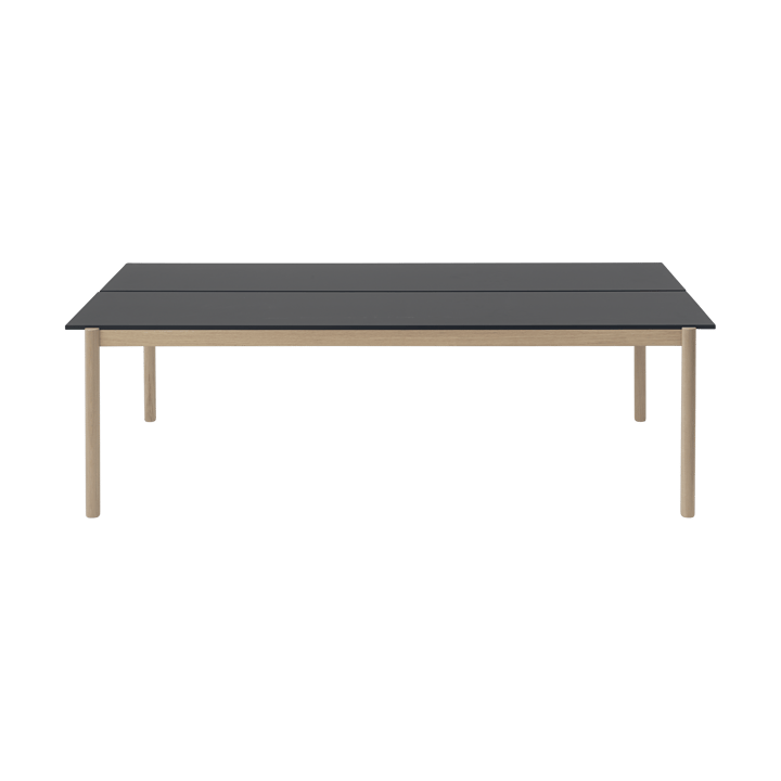 Linear System dining table 110x240 cm - Black nanolaminate-black-oak - Muuto