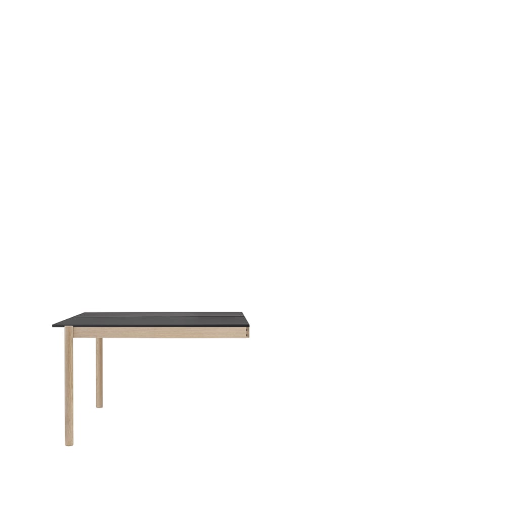 Muuto Linear System End Module table Black-oak 142x120 cm