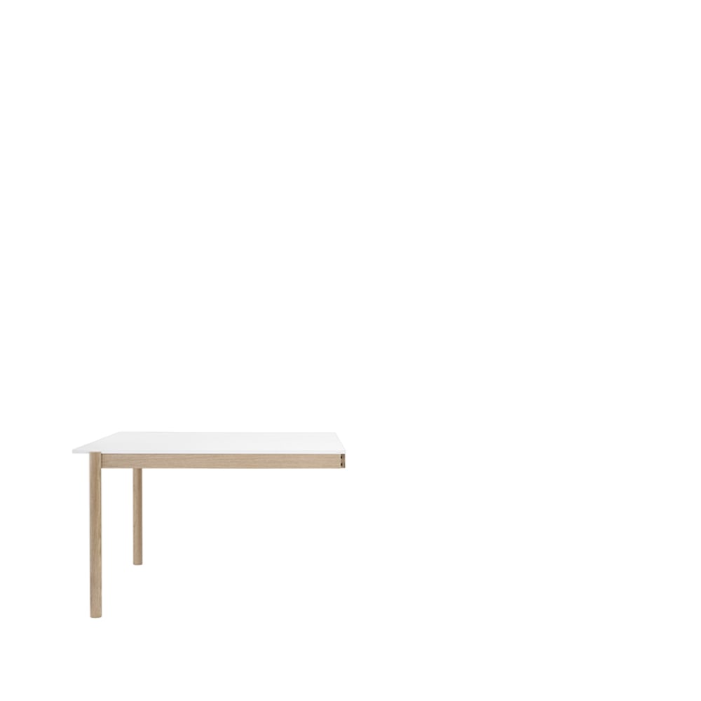 Muuto Linear System End Module table White laminate-oak 142x120 cm