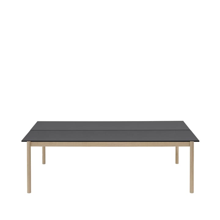 Linear System table 142x240 cm - Black nanolaminate-black-oak - Muuto